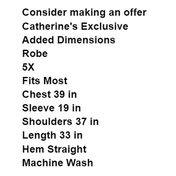 Catherines Exclusive Added Dimensions Sleepwear Robe One Plus Size Poolside - Picture 2 of 7